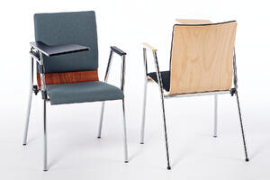 Die Armlehnenstühle mit abnehmbarem Schreibbrett Alaska AL SP RP ST